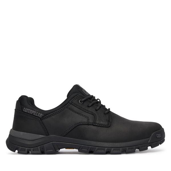 Półbuty CAT Footwear. Czarne eleganckie półbuty CAT Footwear, bez wzorów, bez obcasa, bez zapięcia. Za 489.99 zł.