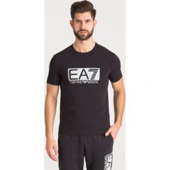 T-SHIRT EA7 Emporio Armani. Czarne t-shirty EA7 Emporio Armani, l, bez wzorów, z bawełny, bez kołnierzyka, bez ramiączek. Za 167.00 zł.