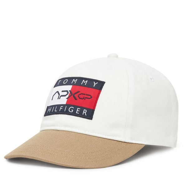Czapka z daszkiem Tommy Hilfiger. Białe czapki z daszkiem Tommy Hilfiger, bez wzorów. Za 219.99 zł.