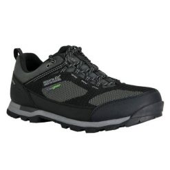 Buty trekkingowe męskie Regatta Blackthorn Evo Low wodoodporne. Czarne trekkingi Regatta, bez wzorów, bez zapięcia. W wyprzedaży za 282.00 zł.