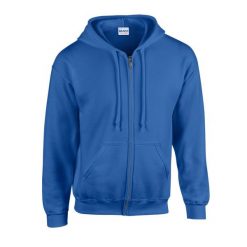 Bluza Z Kapturem Dla Dorosłych Unisex Heavy Blend Full Zip. Niebieskie bluzy GILDAN, l, bez wzorów, z kapturem. Za 121.99 zł.