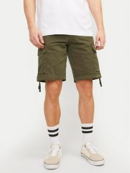 Jack&Jones Szorty materiałowe Cole 12253122 Zielony Loose Fit. Zielone szorty Jack&Jones, m, bez wzorów, z bawełny. Za 139.99 zł.