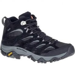 Buty trekkingowe męskie Merrell Moab 3 Mid Gtx Gore-tex. Czarne trekkingi Merrell, bez wzorów, z gore-texu, za kostkę, bez zapięcia. Za 795.00 zł.