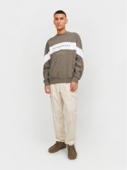 Jack&Jones Bluza Etimo 12249979 Zielony Loose Fit. Zielone bluzy Jack&Jones, m, bez wzorów, z bawełny, bez kaptura. Za 79.99 zł.