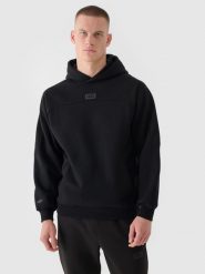 4F Bluza dresowa nierozpinana z kapturem męska 4F x Robert Lewandowski - czarna S. Czarne bluzy z kapturem 4F, m, z aplikacjami, z bawełny, z kapturem. W wyprzedaży za 119.99 zł.