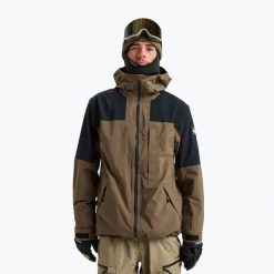 Kurtka snowboardowa męska Quiksilver Forever Stretch GTX. Brązowe kurtki Quiksilver, na zimę, m, bez wzorów, z gore-texu, bez kaptura. Za 1,503.55 zł.