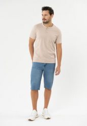 Szorty jeansowe, Regular Fit, E-MIST. Niebieskie szorty Volcano, m, bez wzorów, z bawełny, klasyczne. Za 159.99 zł.