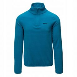 Bluza polarowa dla mężczyzn HI-TEC Dilaso. Niebieskie bielizna termoaktywna Hi-tec, m, bez wzorów, z dzianiny, bez ramiączek, trekkingowe. Za 64.99 zł.