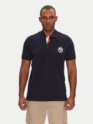 Napapijri Polo E-Clanis NP0A4ID31761 Granatowy Regular Fit. Niebieskie koszulki polo Napapijri, m, bez wzorów, z bawełny, bez kołnierzyka, bez ramiączek. Za 199.99 zł.