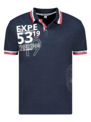 Geographical Norway Koszulka polo "Krug" w kolorze granatowym rozmiar: S. Niebieskie koszulki polo sportowe Geographical Norway, s, bez wzorów, z bawełny, bez kołnierzyka, bez ramiączek. Za 70.41 zł.