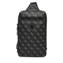 Saszetka Guess. Czarne torby na ramię Guess, z aplikacjami, małe, bez dodatków. Za 399.99 zł.