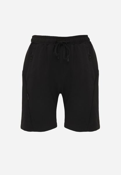 Czarne Dresowe Szorty Sportowe z Bawełną i Kieszeniami na Suwak Rharanin. Czarne krótkie spodenki sportowe Born2be, l, bez wzorów, z bawełny. Za 59.99 zł.