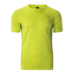 Koszulka męska Hi-Tec Sibic - zielona, Rozmiar S. Zielone t-shirty Hi-tec, l, bez wzorów, z dzianiny, bez kołnierzyka, bez ramiączek. W wyprzedaży za 39.99 zł.