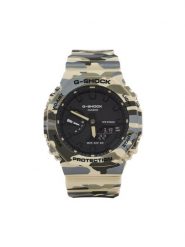 G-Shock Zegarek GA-2100CM-5AER Beżowy. Brązowe, analogowe zegarki G-Shock. Za 649.99 zł.