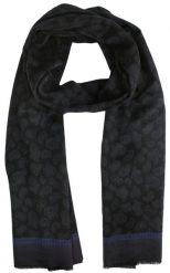 Szalik, Czarny Miękki w Paisley, Łezki, Delikatny, Cashmink -V.Fraas. Czarne szaliki V. Fraas, bez wzorów, z materiału. Za 65.00 zł.