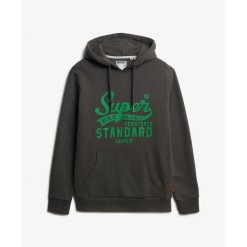 Bluza z kapturem Superdry Standard Script. Czarne bluzy z kapturem Superdry, m, bez wzorów, z kapturem. Za 369.65 zł.