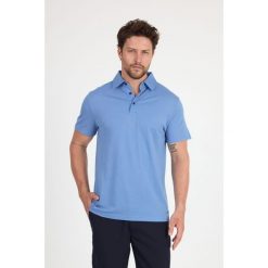 Koszulka Polo z 100% Wełny Merino (170 g/m² - Piqué). Niebieskie koszulki polo sportowe WOOLONA, m, bez wzorów, z wełny, bez kołnierzyka, bez ramiączek. W wyprzedaży za 288.00 zł.