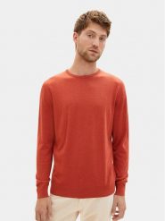 Tom Tailor Sweter 1027661 Czerwony Regular Fit. Czerwone swetry rozpinane Tom Tailor, m, bez wzorów, z bawełny, bez kołnierzyka, bez ramiączek. Za 79.99 zł.