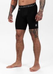 Spodenki męskie Pitbull kompresyjne Performance Pro Plus New Logo. Czarne krótkie spodenki sportowe PITBULL, m, bez wzorów, z materiału. Za 139.00 zł.