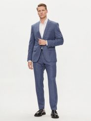 Boss Garnitur H-Huge-2Pcs-224 50509502 Niebieski Slim Fit. Niebieskie garnitury Boss, m, bez wzorów, z wełny. Za 3,499.00 zł.