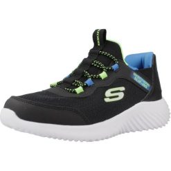 Buty SKECHERS 403822L SLIP-INS Czarny. Białe buty turystyczne Skechers, bez wzorów, z materiału, bez zapięcia, trekkingowe. Za 191.99 zł.