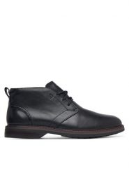 Clarks Trzewiki Aldwin2 Chukka 26329522 Czarny. Czarne botki sznurowane Clarks, bez wzorów, ze skóry, bez obcasa, bez zapięcia. Za 519.99 zł.