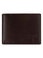 MORI Skórzany portfel w kolorze brązowym - 11 x 8 x 2 cm rozmiar: onesize. Brązowe portfele MORI, bez wzorów, z materiału. Za 100.99 zł.