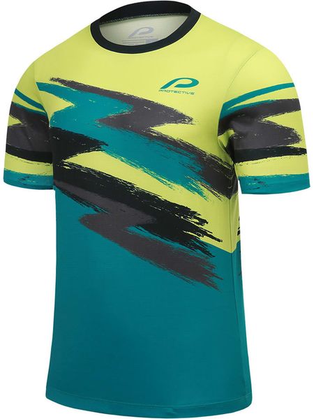 Protective Koszulka funkcyjna "P-On Aid" w kolorze jaskrawozielono-morskim rozmiar: XXL. Niebieskie t-shirty sportowe Protective, bez wzorów, z materiału, bez ramiączek, outdoorowe. Za 83.03 zł.