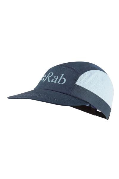Czapka z daszkiem trekkingowa Momentum 5 Panel. Szare czapki z daszkiem RAB, bez wzorów, z poliesteru. Za 179.99 zł.