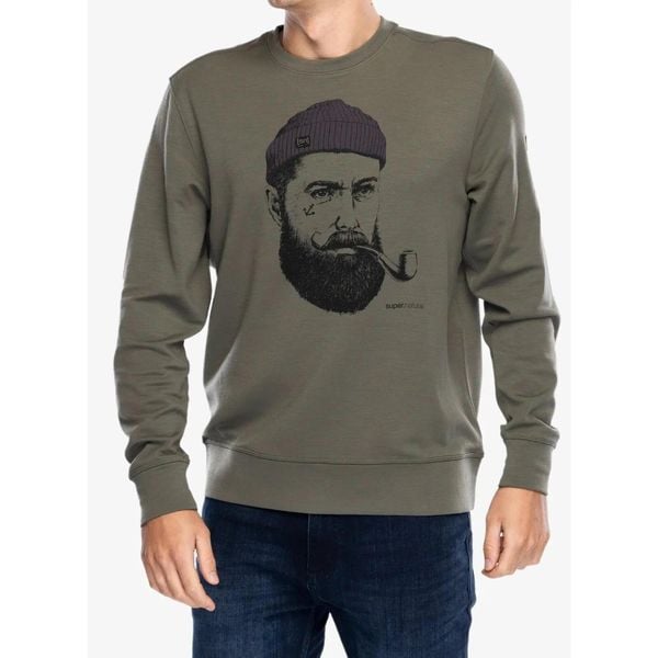 Bluza bez kaptura męska Super.natural Sn Sailor Crew. Zielone bluzy super.natural, m, bez wzorów, bez kaptura. Za 377.99 zł.