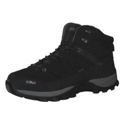 Buty trekkingowe męskie, CMP Rigel Mid. Czarne buty trekkingowe CMP, bez wzorów, bez zapięcia. Za 359.99 zł.