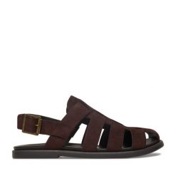 Sandały GINO ROSSI. Brązowe sandały Gino Rossi, bez zapięcia. Za 299.99 zł.