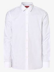HUGO Koszula Mężczyźni Super Slim Fit Bawełna biały, 41. Białe koszule Hugo, m, bez wzorów, z bawełny, bez kołnierzyka, bez ramiączek. Za 379.95 zł.