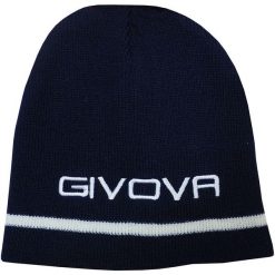 Czapka piłkarska dla dorosłych Givova Zuccotto granatowa. Białe czapki zimowe Givova, bez wzorów. Za 20.00 zł.