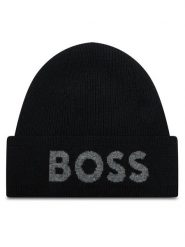 Boss Czapka Ellio 50524348 Czarny. Czarne czapki zimowe Boss, bez wzorów, z materiału. Za 299.99 zł.