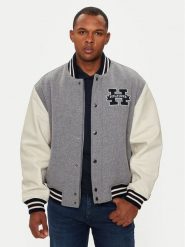 Tommy Hilfiger Kurtka bomber Varsity MW0MW37032 Szary Regular Fit. Szare kurtki Tommy Hilfiger, m, bez wzorów, z wełny, bez kaptura. Za 1,209.00 zł.