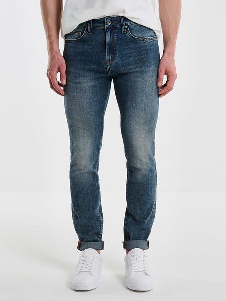 BIG STAR Dżinsy - Skinny fit - w kolorze granatowym rozmiar: W33/L30. Niebieskie jeansy BIG STAR, l, z podwyższonym stanem. Za 178.95 zł.