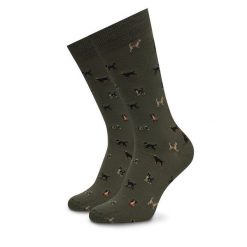 Skarpety Wysokie Męskie Barbour. Zielone skarpety Barbour, bez wzorów. Za 49.99 zł.