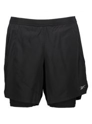 Reebok Szorty w kolorze czarnym do biegania rozmiar: L. Czarne szorty Reebok, l, bez wzorów, z materiału. Za 131.74 zł.