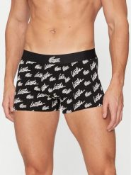 Lacoste Bokserki 5H4743 Czarny. Czarne bokserki LACOSTE, m, bez wzorów, z bawełny. Za 69.99 zł.