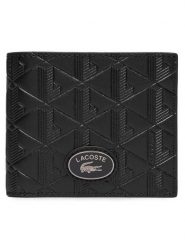 Lacoste Portfel NH4400MR Czarny. Czarne portfele LACOSTE, bez wzorów, ze skóry. Za 494.99 zł.
