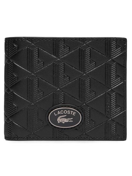Lacoste Portfel NH4400MR Czarny. Czarne portfele LACOSTE, bez wzorów, ze skóry. Za 494.99 zł.