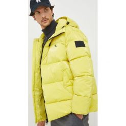 Calvin Klein Jeans kurtka męska kolor żółty zimowa. Żółte kurtki Calvin Klein Jeans, na zimę, l, bez wzorów, z jeansu, bez kaptura. Za 1,399.90 zł.