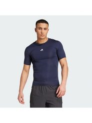Adidas Koszulka techniczna TECHFIT Compression Training JX2561 Granatowy Slim Fit. Niebieskie t-shirty sportowe Adidas, bez wzorów, z syntetyku, bez ramiączek, na fitness i siłownię. Za 149.99 zł.