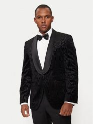Boss Marynarka H-Jeckson-Tux-231 50527994 Czarny Slim Fit. Czarne garnitury Boss, do pracy, m, bez wzorów, z bawełny, biznesowe. Za 2,179.00 zł.
