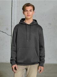 Bluza hoodie basic - szary. Szare bluzy bez kaptura Sinsay, l, bez wzorów, bez kaptura. Za 39.99 zł.