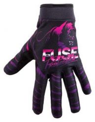 Rękawiczki BMX Fuse Chroma Night Panther dla dorosłych, czarne, średnie. Czarne rękawiczki Fuse, bez wzorów, z materiału. Za 252.00 zł.