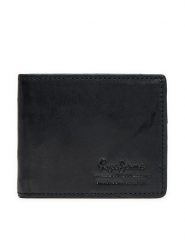 Pepe Jeans Portfel męski PM070387 Czarny. Czarne portfele Pepe Jeans, bez wzorów, z jeansu. Za 139.99 zł.