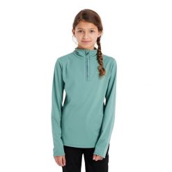 Dziewczęcy polar z zamkiem błyskawicznym 1/4 Protest Fabrizoy. Zielone bluzy z polaru Protest, na zimę, bez wzorów, z polaru, bez kaptura. Za 192.50 zł.