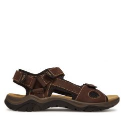 Sandały Bugatti. Brązowe sandały Bugatti, bez zapięcia. Za 199.99 zł.